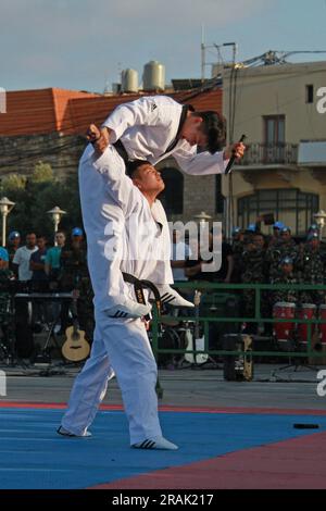 UNIFIL self defence and cultural event at Southern Lebanon, Tyr. Stock Photo