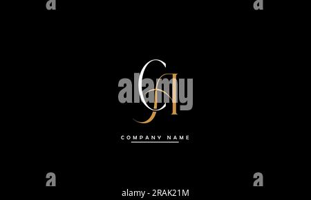 CA, AC Abstract Letters Logo Monogram Stock Vector