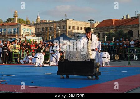 UNIFIL self defence and cultural event at Southern Lebanon, Tyr. Stock Photo