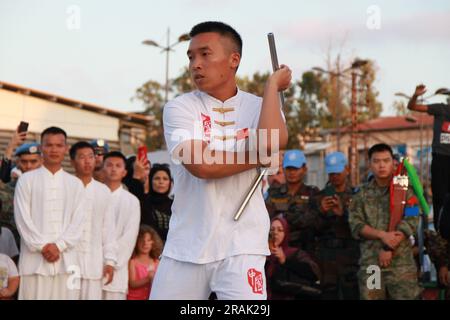 UNIFIL self defence and cultural event at Southern Lebanon, Tyr. Stock Photo