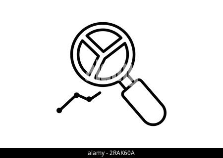 analyst search icon. icon related to Find, Search. Line icon style design. Simple vector design editable Stock Vector