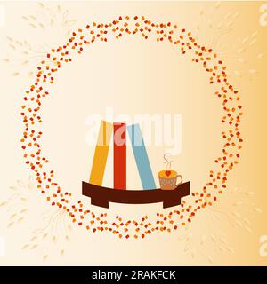 Autumn postcards with a warm mood and autumn elements, for greetings, print, post, for web and interior Stock Vector