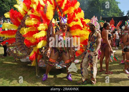 Participants in Leeds West Indian Carnival.  Archival image. Stock Photo