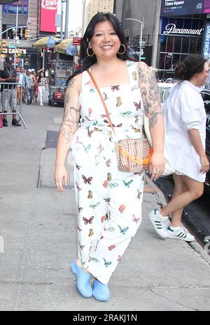 New York, NY, USA. 4th July, 2023. Stacey Mei Yan Fong seen at Good Morning America promoting her new cookbook 50 Pies, 50 States July 04, 2023 in New York City. Credit: Rw/Media Punch/Alamy Live News Stock Photo