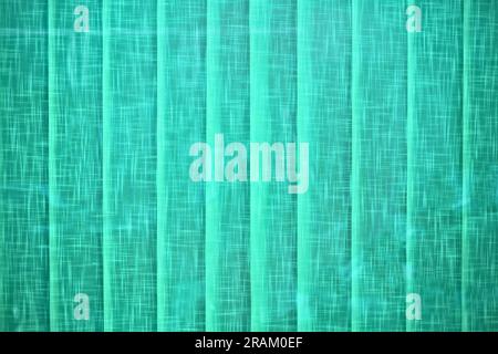 Vertical blinds pattern in pale glass green color, graphic design element for backdrops and backgrounds, flat lay view. Stock Photo
