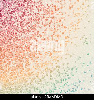 Abstract geometric background. Appealing scattered low poly triangles with colored gradient. Radiant vector illustration. Stock Vector