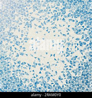 Abstract geometric background. Attractive scattered low poly triangles with colored gradient. Superb vector illustration. Stock Vector