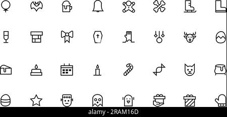Holiday, christmas, halloween, easter icons. isolated line icon vector illustration Stock Vector