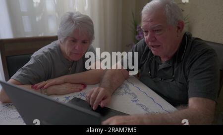 Senior Couple Engaging in Long-Distance Communication Via Video ...