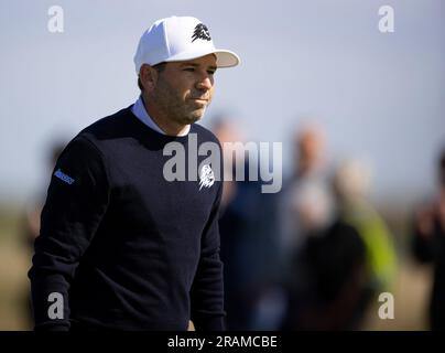 4th July 2023; West Lancashire Golf Club, Blundellsands, Liverpool, England: Final Qualifying for The Open; Sergio Garcia (ESP) Stock Photo