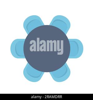 round table and chairs icon; teamwork, meeting, council, negotiation, mediation concept- vector illustration Stock Vector