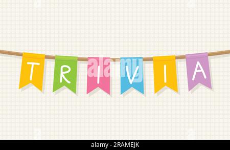 trivia word written on colorful balloons- vector illustration Stock ...