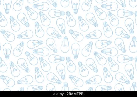 light bulb seamless pattern - vector illustration Stock Vector