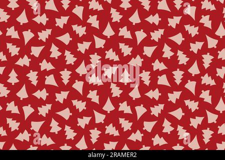 christmas, winter seamless pattern with christmas  trees, great for wrapping, textile, wallpaper, greeting card- vector illustration Stock Vector