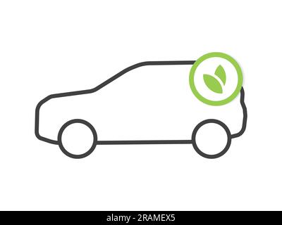 renewable energy electric car icon- vector illustration Stock Vector