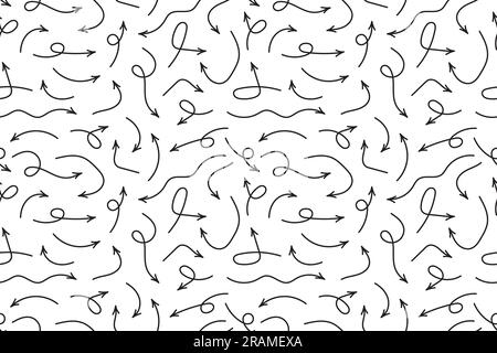 seamless pattern with black arrows set-  vector illustration Stock Vector