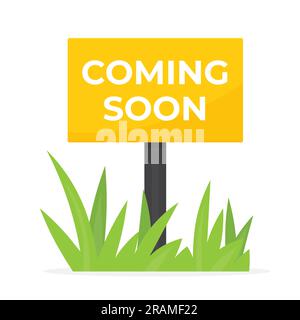 coming soon signboard- vector illustration Stock Vector