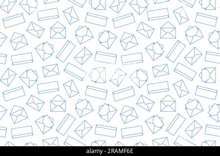 seamless pattern with envelopes icons- vector illustration Stock Vector