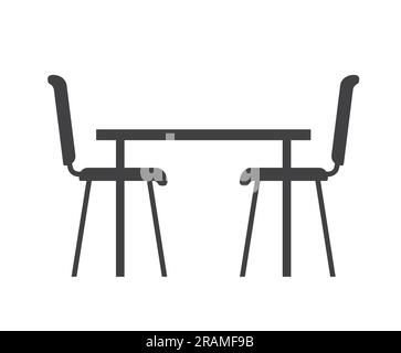 table and chairs icon- vector illustration Stock Vector