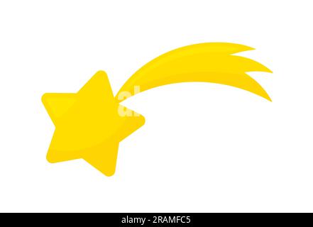 christmas shooting star, comet icon- vector illustration Stock Vector