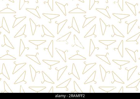 golden seamless pattern with cloth hanger, great for wrapping, textile, wallpaper, greeting card- vector illustration Stock Vector