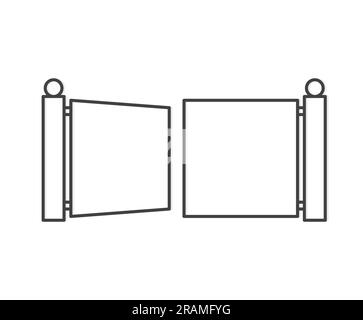 modern open gate icon -vector illustration Stock Vector