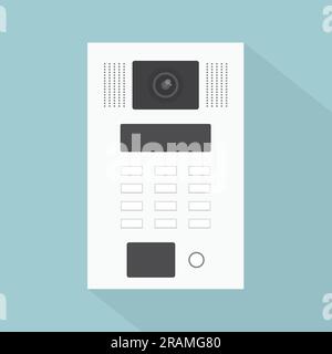house intercom with camera- vector illustration Stock Vector