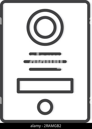 intercom with camera icon- vector illustration Stock Vector