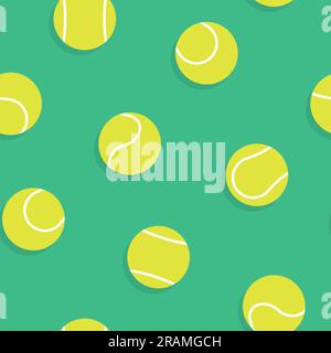 seamless pattern of tennis balls - vector illustration Stock Vector