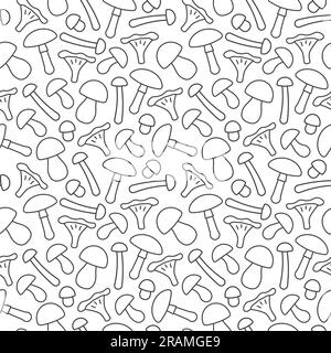 seamless mushroom pattern, great for wrapping, textile, wallpaper, greeting card- vector illustration Stock Vector