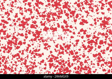 seamless love, Valentine's Day pattern with scattered tiny hearts- vector illustration Stock Vector