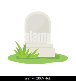 cemetery grave, tombstone icon- vector illustration Stock Vector
