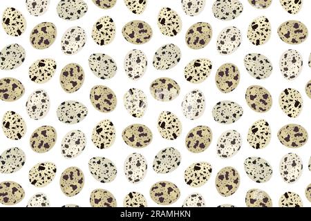 quail eggs seamless pattern - vector illustration Stock Vector