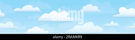 clouds on blue sky banner - vector illustration Stock Vector