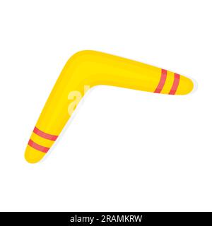 yellow boomerang icon- vector illustration Stock Vector