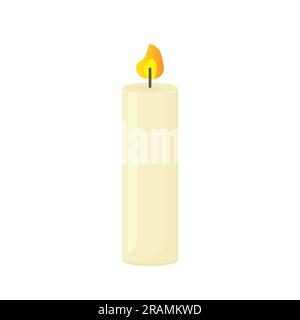 burning wax candle- vector illustration Stock Vector