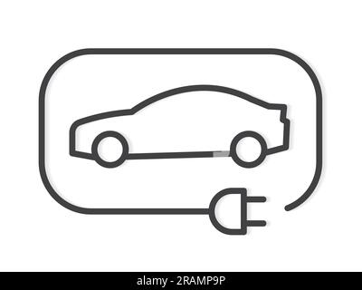 renewable energy electric car icon- vector illustration Stock Vector