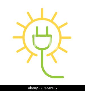 solar energy icon, clean sustainable, renewable power energy- vector illustration Stock Vector