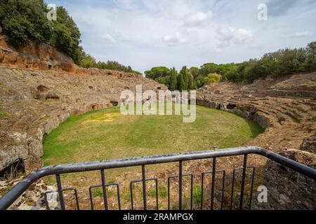 the Roman amphitheater, Sutri, Lazio, Italy Stock Photo