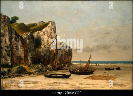 Beach in Normandy 1875 by Gustave Courbet Stock Photo