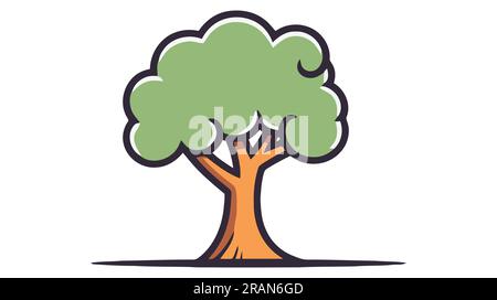 simple Tree logo on white background Stock Vector Image & Art - Alamy
