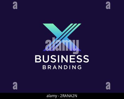 Abstract Initial Letter X Logo. Geometric Arrow Origami Style. Usable for Business and Technology Logos. Flat Vector Logo Design Template Element Stock Vector