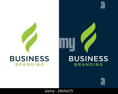 Abstract Initial Letter F Logo. Square Ribbon Flat Vector Logo Design Template Element. Stock Vector
