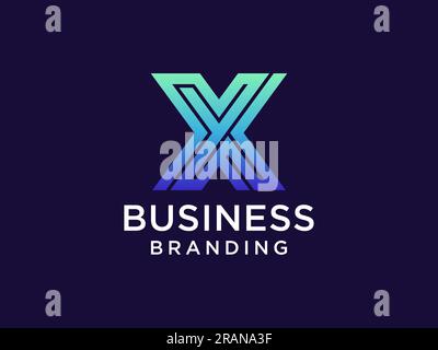 Abstract Initial Letter X Logo. Geometric Arrow Origami Style. Usable for Business and Technology Logos. Flat Vector Logo Design Template Element Stock Vector