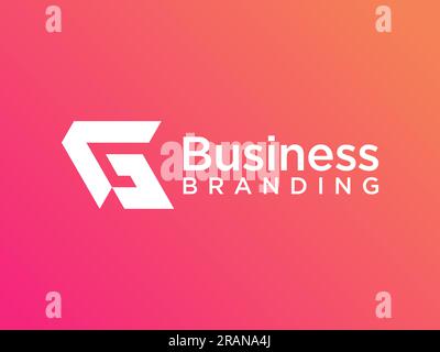 Letter G Logo Geometric Triangle isolated on gradient background. Flat Vector Logo Design Template Element. Stock Vector