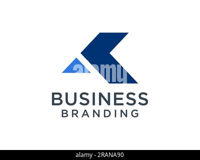 Abstract Initial Letter K Logo. Geometric Arrow Shape Origami Style isolated on White Background. Usable for Business and Branding Logos. Flat Vector Stock Vector