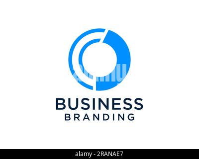 Abstract Initial Letter J Logo. Blue Cut Style isolated on White Background. Usable for Business, Technology and Branding Logos. Flat Vector Logo Desi Stock Vector