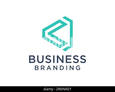 Abstract Initial Letter C Logo. Gradient Circular Line isolated on White Background. Usable for Business and Technology Logos. Flat Vector Logo Design Stock Vector