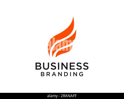 Abstract Initial Letter E Logo. Orange Shape Origami Style isolated on White Background. Usable for Business and Branding Logos. Flat Vector Logo Desi Stock Vector