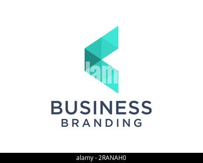 Abstract Initial Letter C Logo. Gradient Circular Line isolated on White Background. Usable for Business and Technology Logos. Flat Vector Logo Design Stock Vector